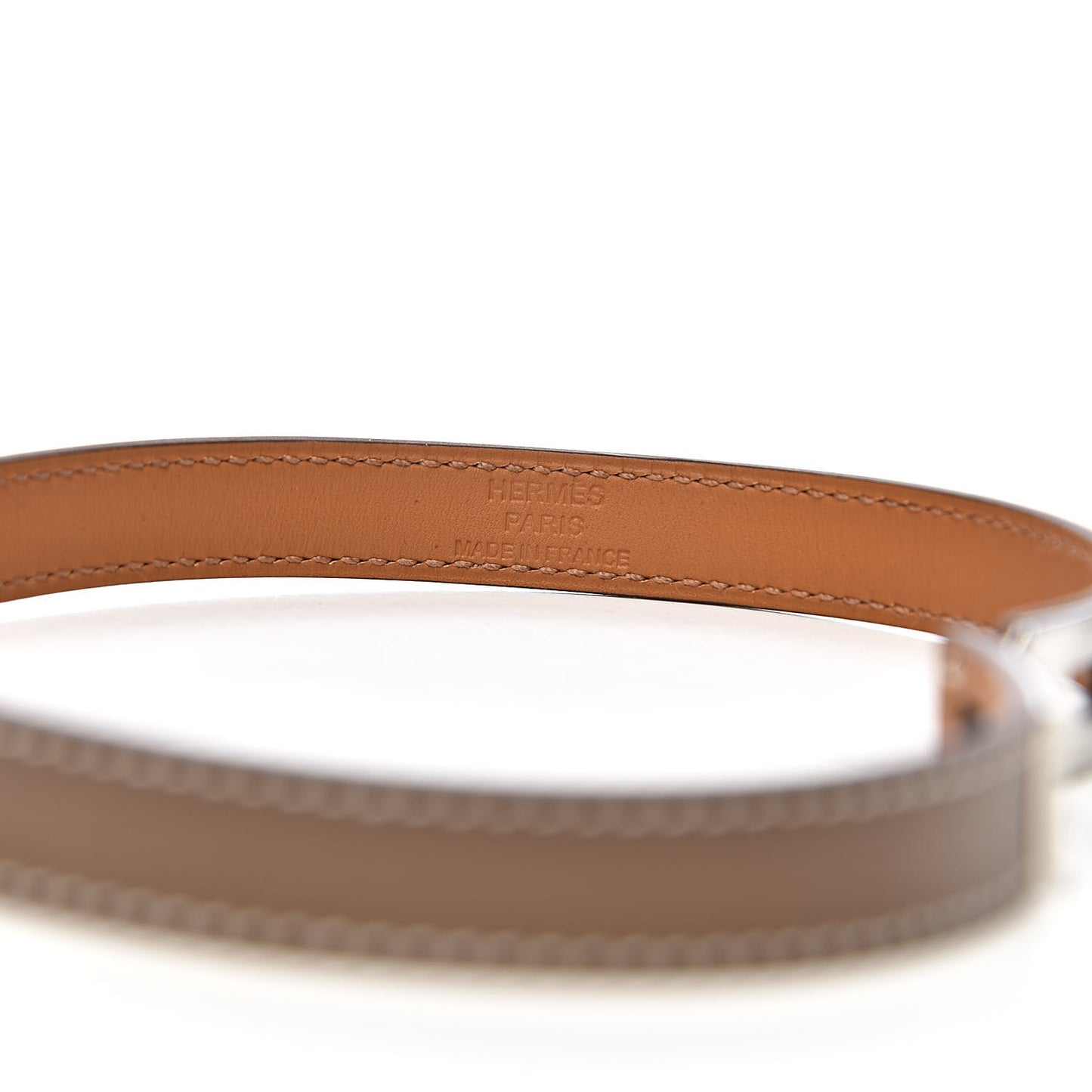 Tadelakt Kelly Double Tour Bracelet S Etoupe