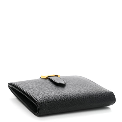 Hermes Epsom Bearn Compact Wallet Black 4 of 8