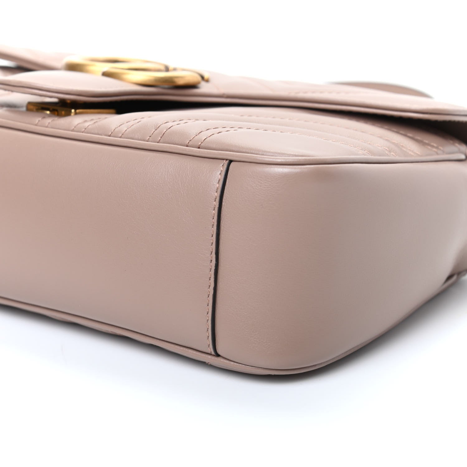 Gucci Calfskin Matelasse Small GG Marmont Shoulder Bag Porcelain Rose 9 of 9