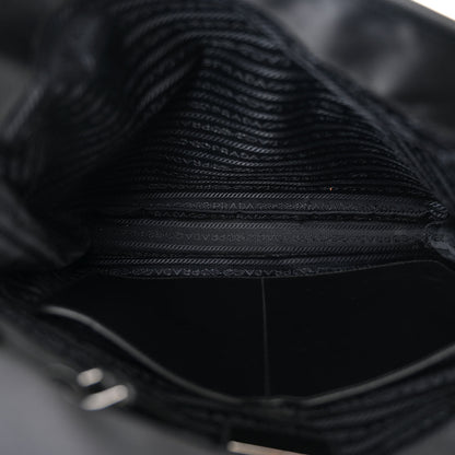 Prada Tessuto Nylon Saffiano Logo Messenger Bag Black 5 of 11