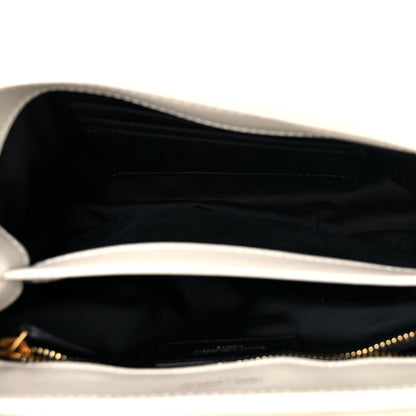 Saint Laurent Calfskin Y Quilted Monogram Toy Loulou Crossbody Bag Crema Soft 7 of 11