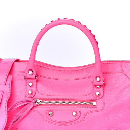 Balenciaga Agneau Classic Silver Hardware S City Rose Fluo 11 of 11