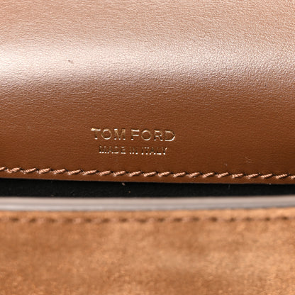 Tom Ford Suede Mini T Clasp Tara Crossbody Bag Tobacco 6 of 9