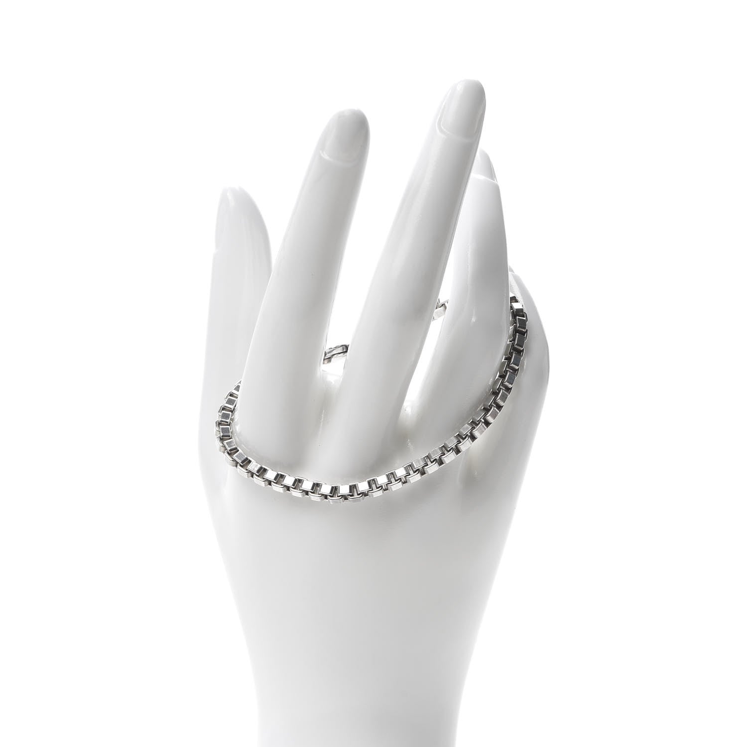 Tiffany Sterling Silver 4mm Venetian Link Bracelet 2 of 5