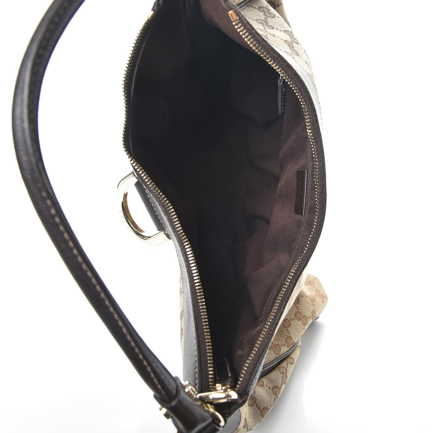 Monogram Large D Ring Hobo Dark Brown