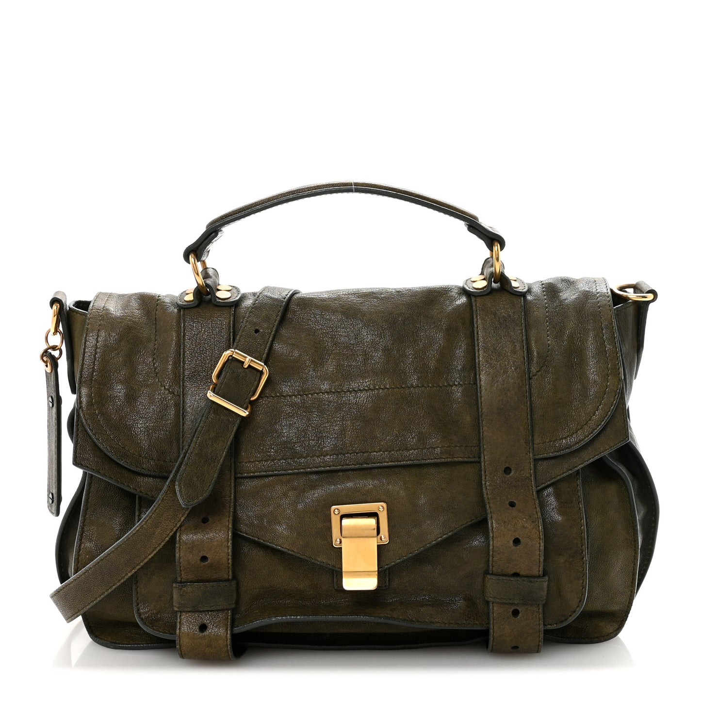 Lambskin Medium PS1 Satchel Military