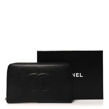 Chanel Caviar Large Timeless CC Zip Around Organizer Wallet Black 11 of 11