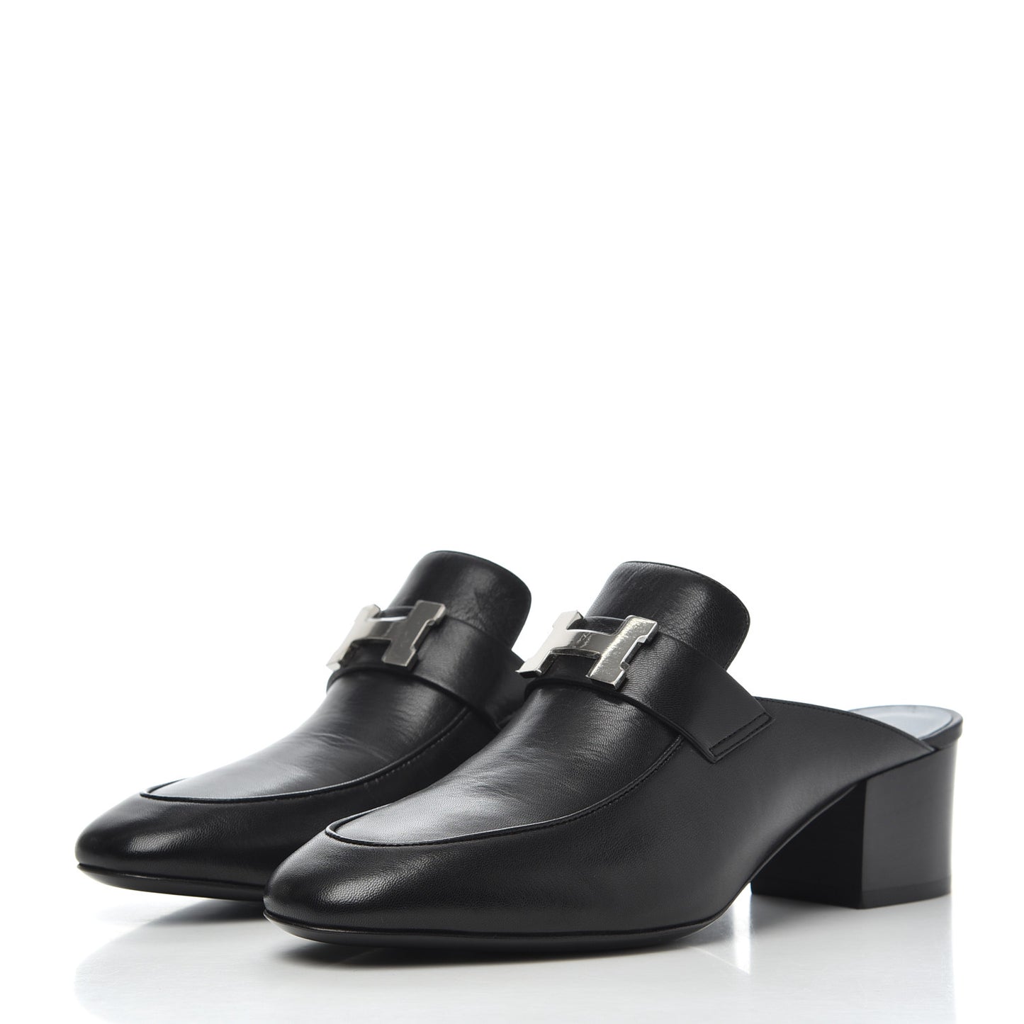 Goatskin Paradis Mules 37.5 Black