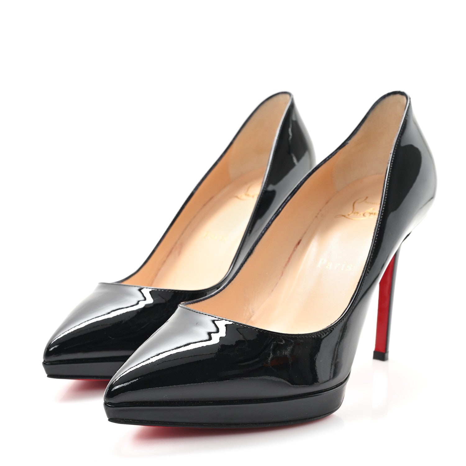 Christian Louboutin Patent Pigalle Plato 100 Pumps 39 Black