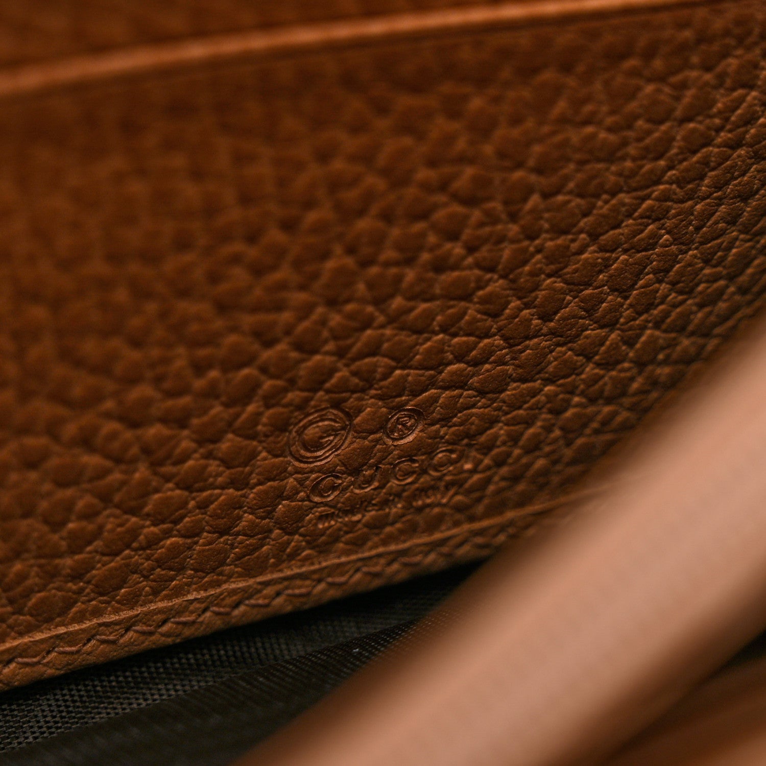 Gucci Dollar Calfskin Interlocking G Continental Wallet Camelia 7 of 7