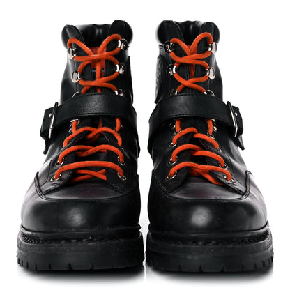 Hermes Calfskin Womens Hiking Boots 38.5 Black 2 of 8