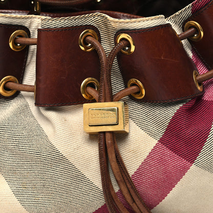 Burberry Canvas Mega Nova Check Warrior Shoulder Bag Brown 10 of 16