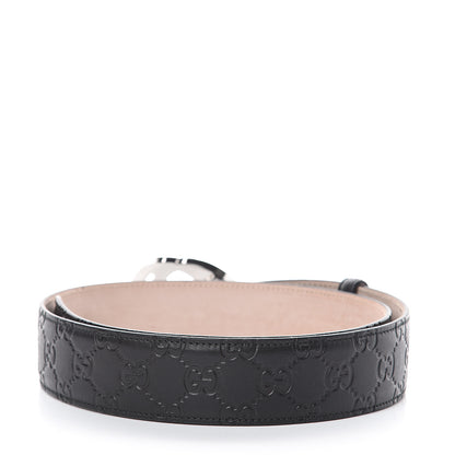 Gucci Guccissima Signature Interlocking G 40mm Belt 85 34 Black 2 of 5