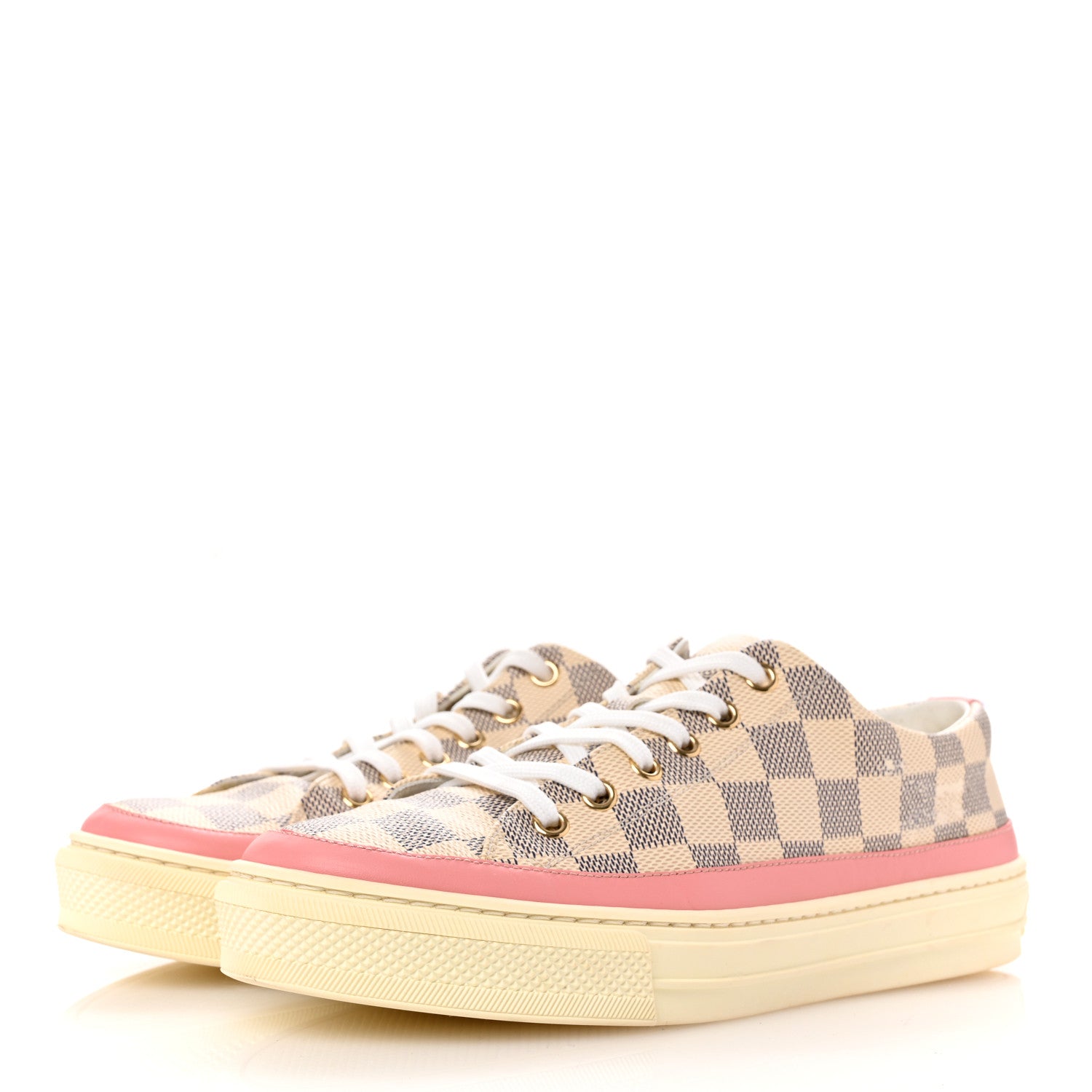 Louis Vuitton Damier Azur Stellar Sneakers 38 Rose Ballerine 4 of 11