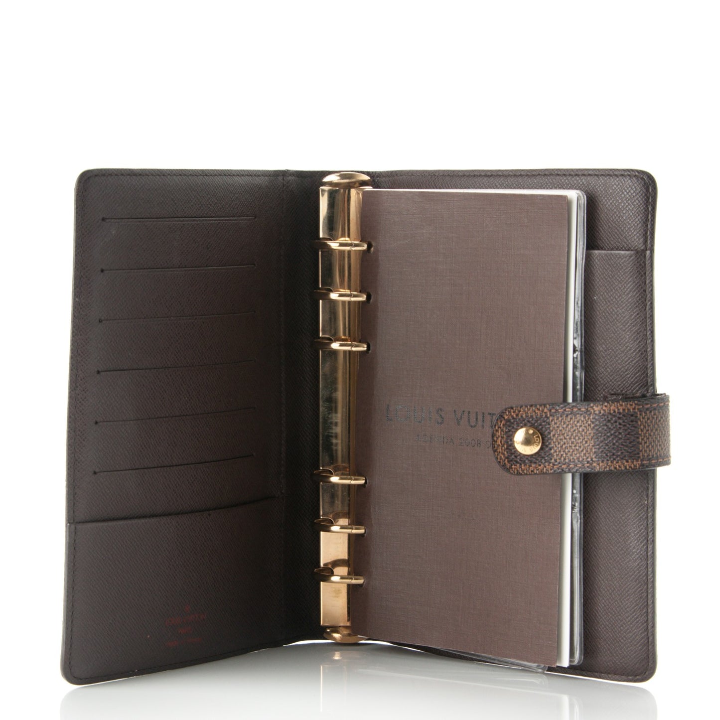 Damier Ebene Medium Ring Agenda Cover