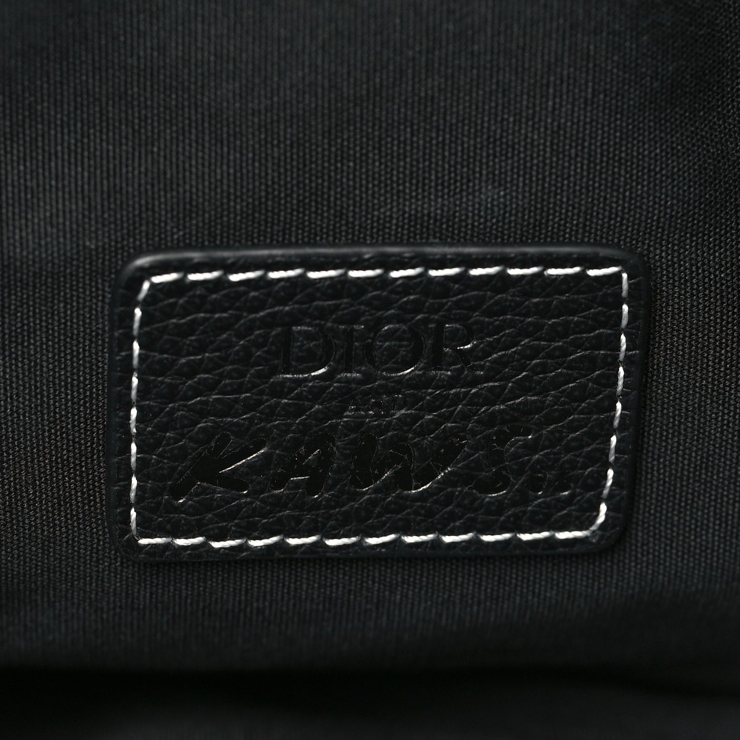 X KAWS Grained Calfskin Bee Saddle Bag Black