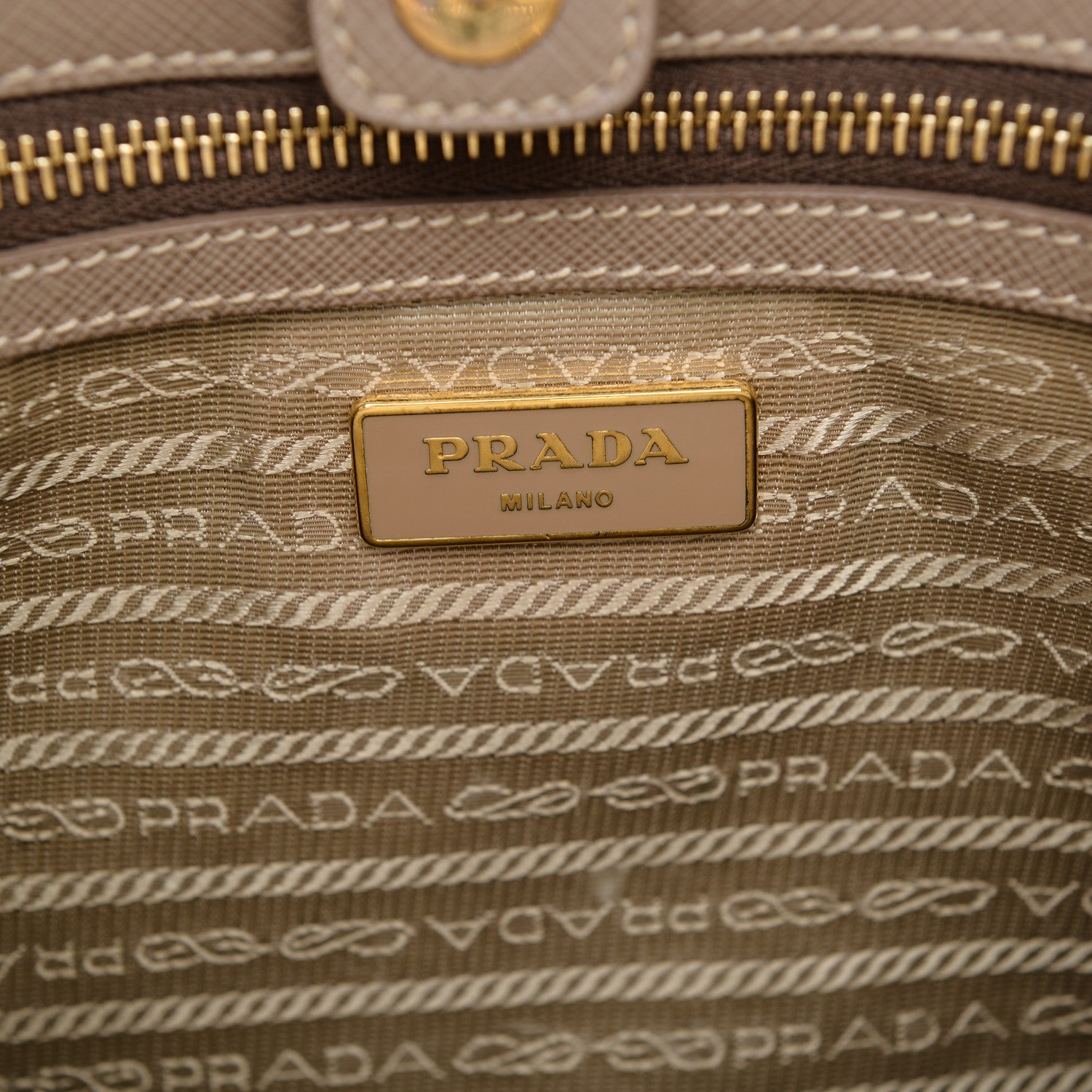 Prada Saffiano Lux Small Tote Argilla 6 of 12