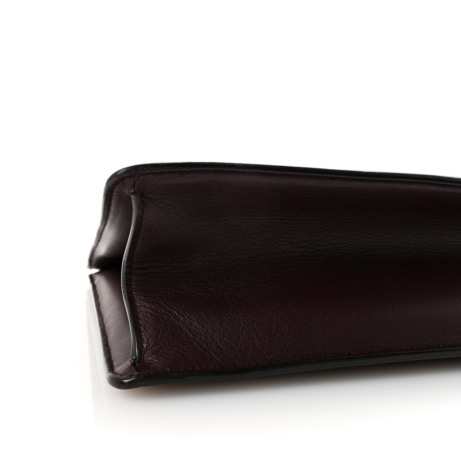 Celine Patina Box Calfskin Medium Clasp Bag Bordeaux 9 of 10