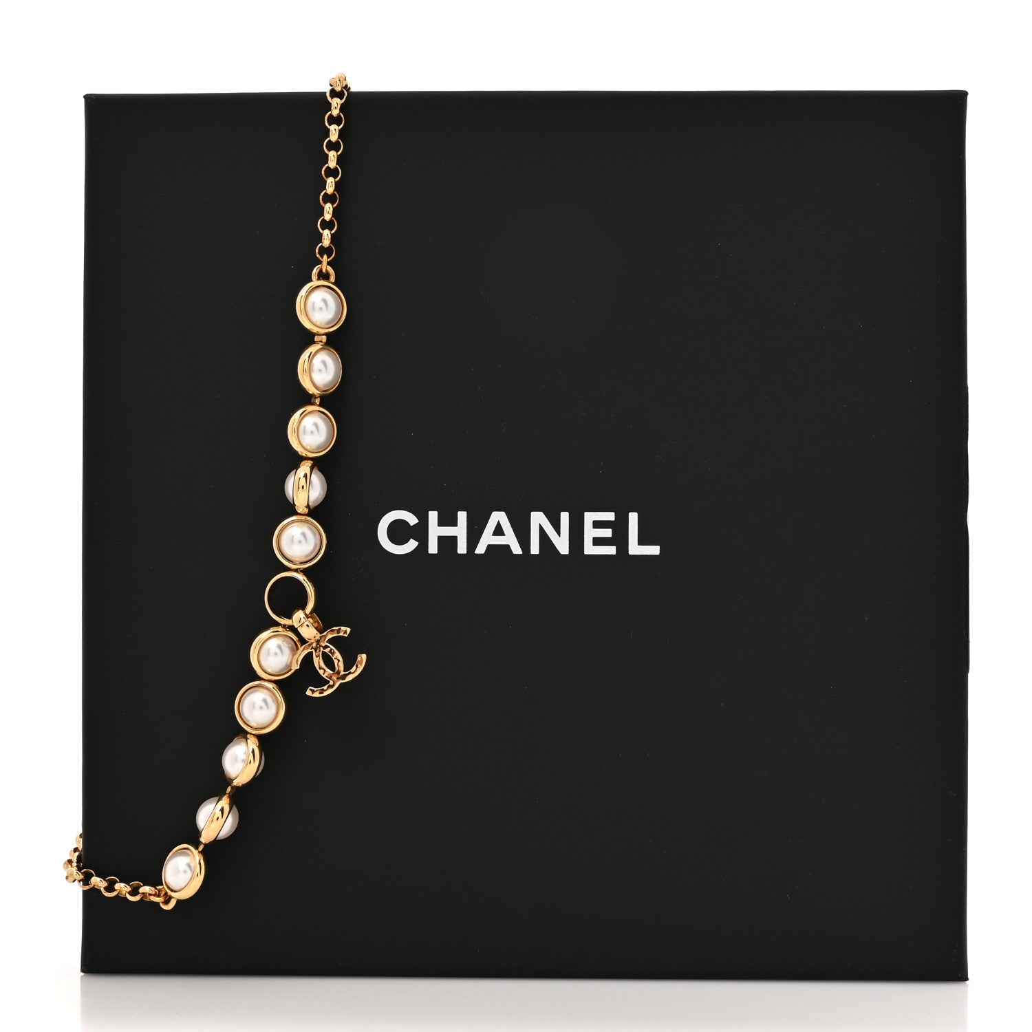 Chanel Pearl CC Short Necklace Gold 5 of 5