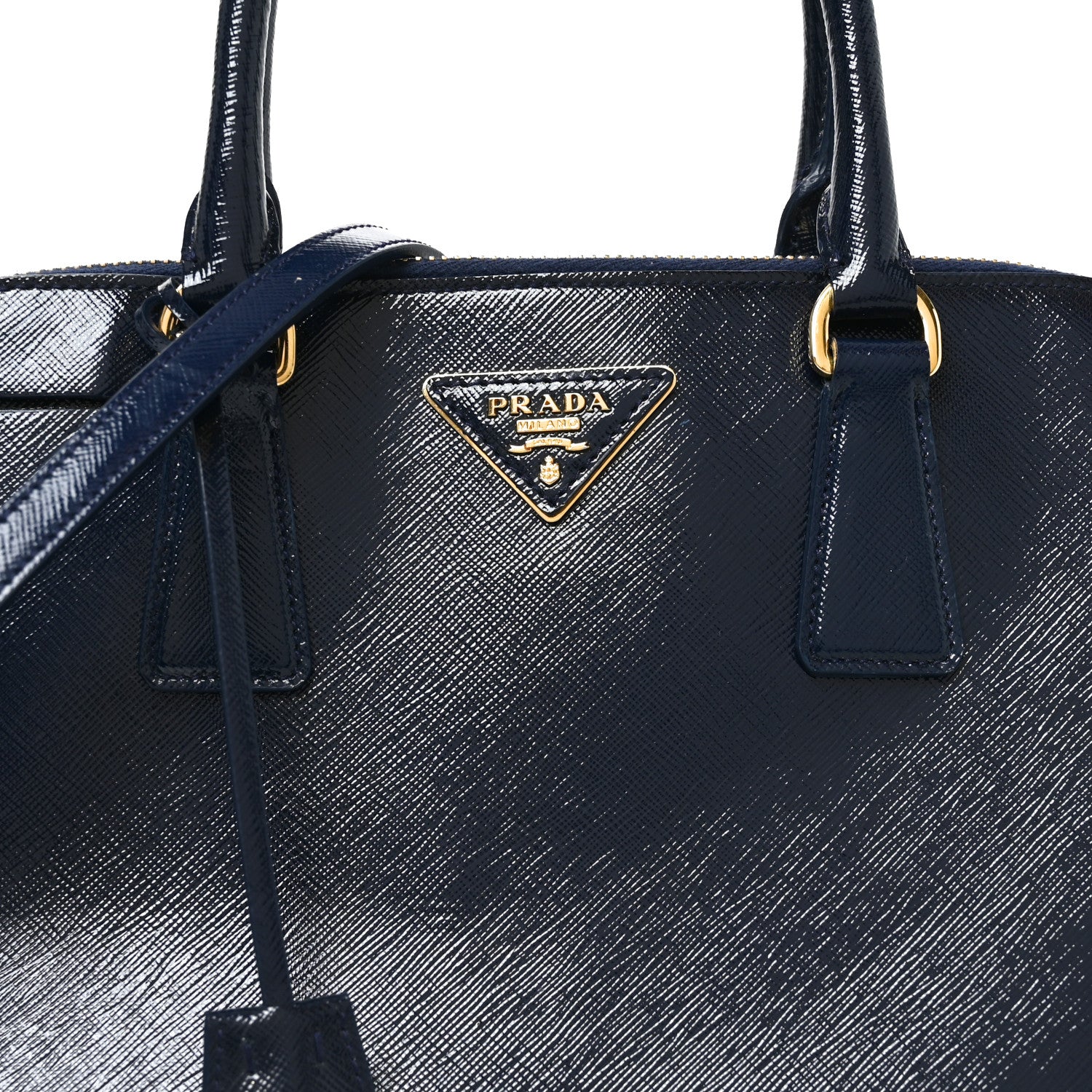 Prada Saffiano Vernice Medium Open Promenade Tote Royal 7 of 9