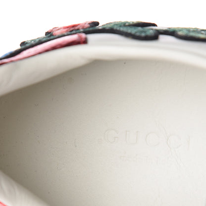 Gucci Calfskin Web Floral Embroidered Ace Sneakers 38 White 8 of 8