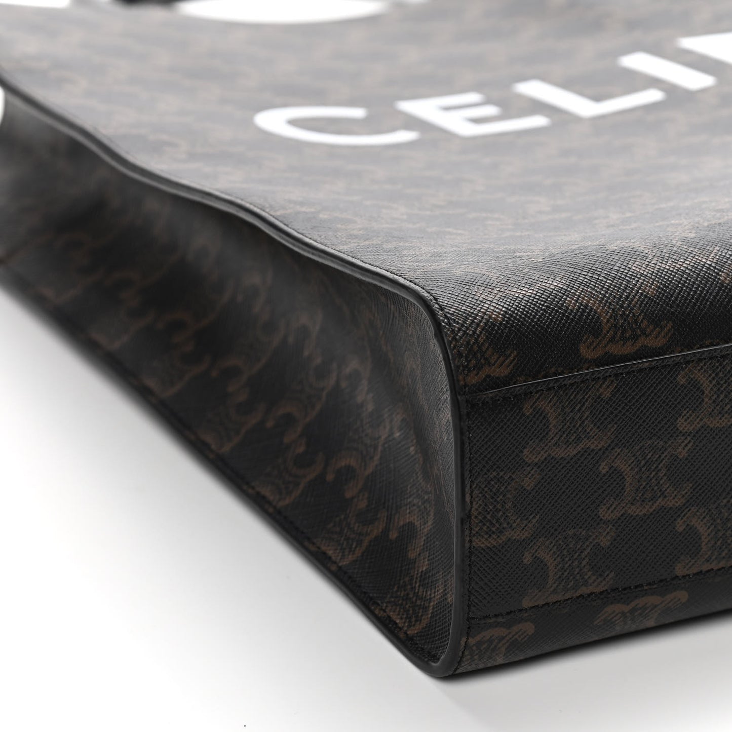 Triomphe Canvas Calfskin Medium Vertical Cabas Black