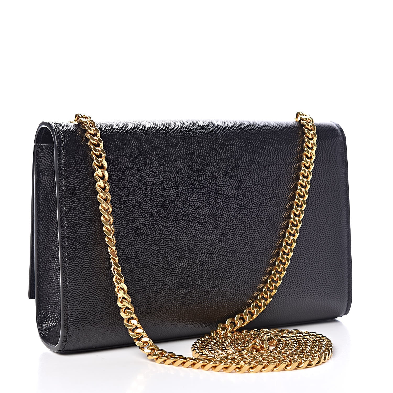 Saint Laurent Grain De Poudre Small Monogram Kate Satchel Black 3 of 10