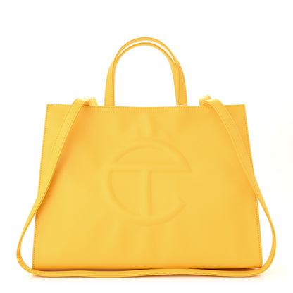 Telfar Vegan Leather Medium Shopping Bag Yellow 1 of 11
