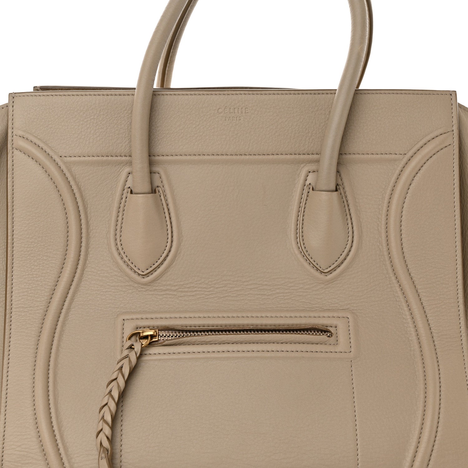 Celine Smooth Calfskin Medium Phantom Luggage Taupe 7 of 10