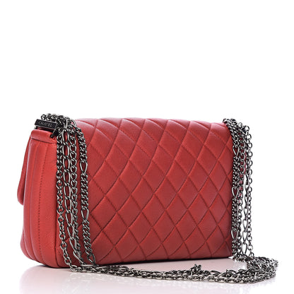 Chanel Calfskin Quilted Multi Chain Flap Red 3 of 12