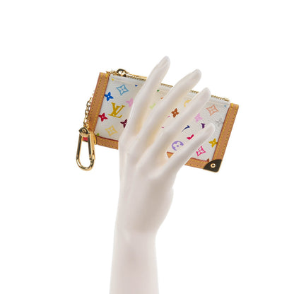 Louis Vuitton Monogram Multicolor Key Pouch White 2 of 7