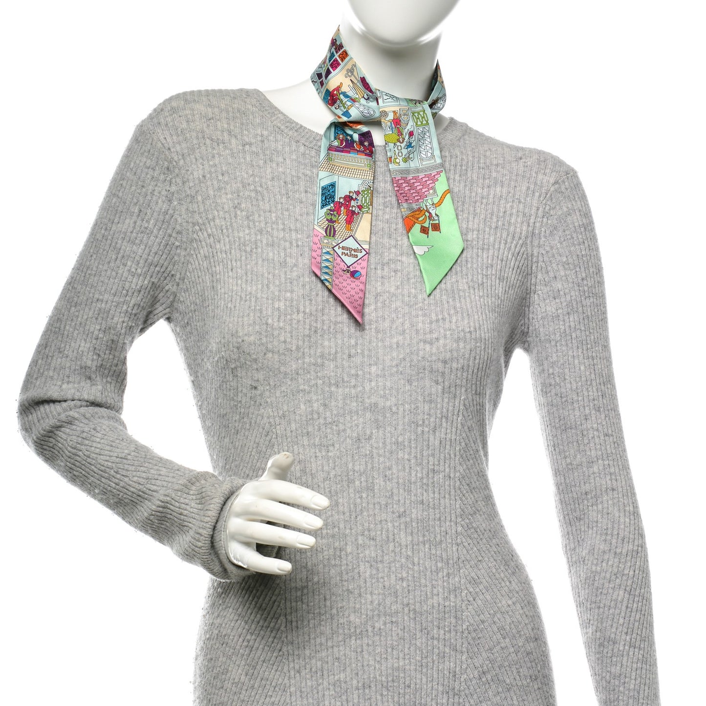 Silk La Maizeon des Carrés Twilly Aqua Vert d Eau Rose