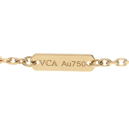 Van Cleef & Arpels 18K Yellow Gold Guilloche Vintage Alhambra Pendant Necklace 4 of 6