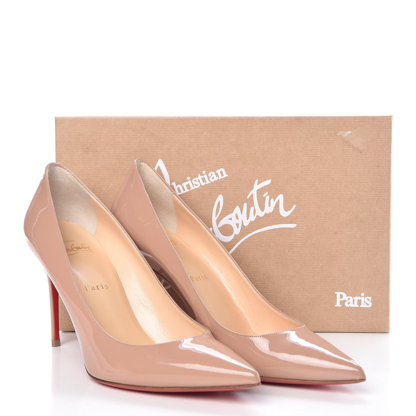 Patent Decollete 554 85 Pumps 39.5 Nude