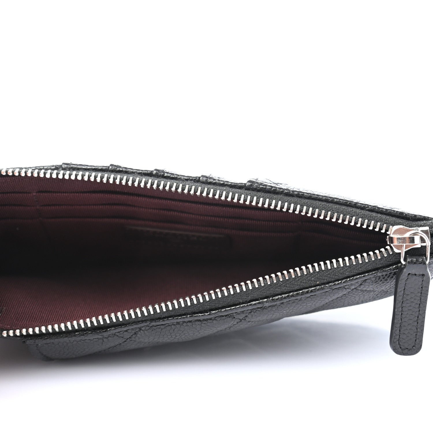 Chanel Caviar Quilted Classic Flat Wallet Pouch Black 5 of 7