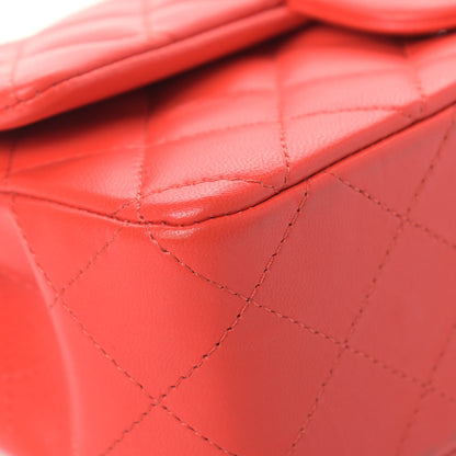Chanel Lambskin Quilted Mini Rectangular Flap Red 11 of 14
