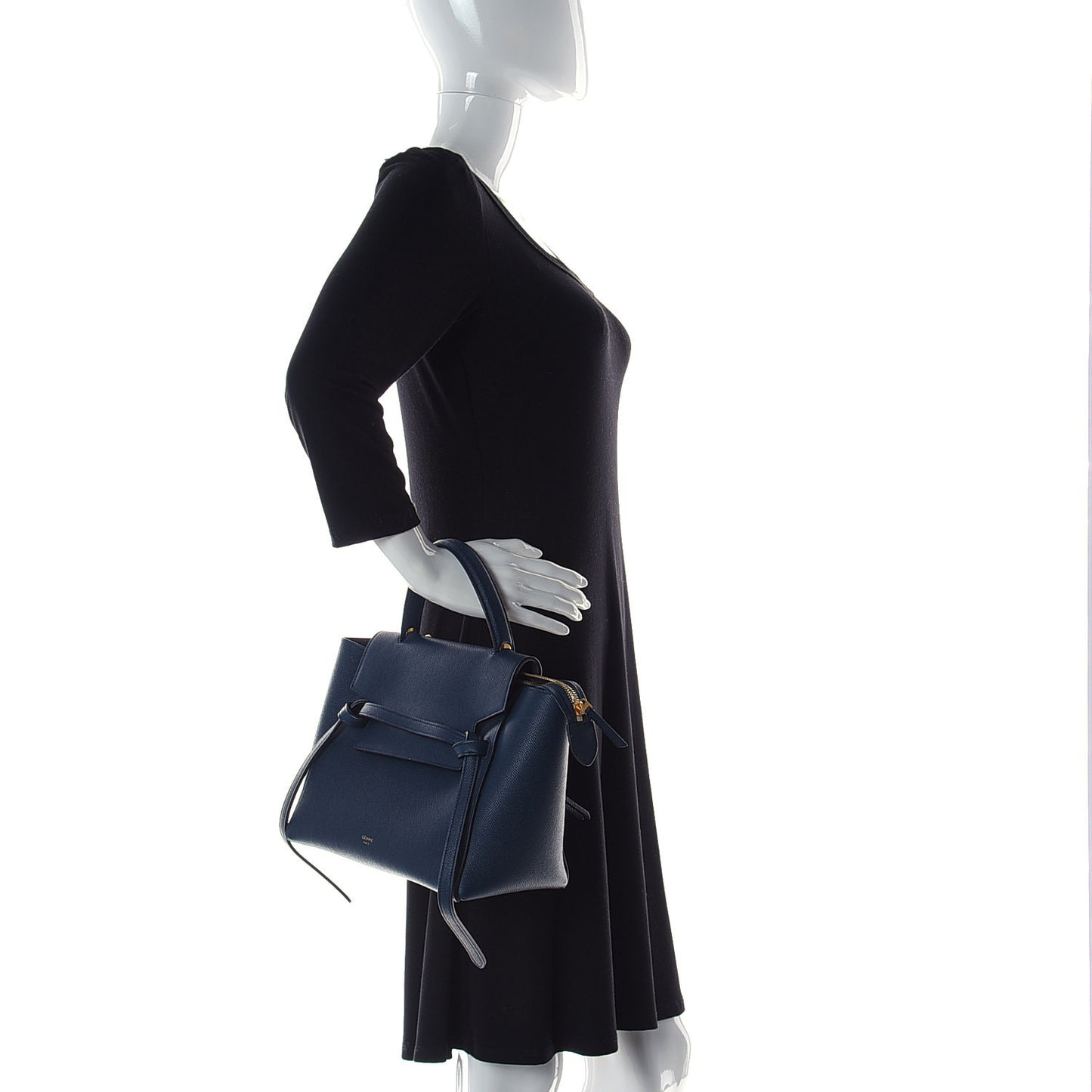Grained Calfskin Micro Belt Bag Midnight