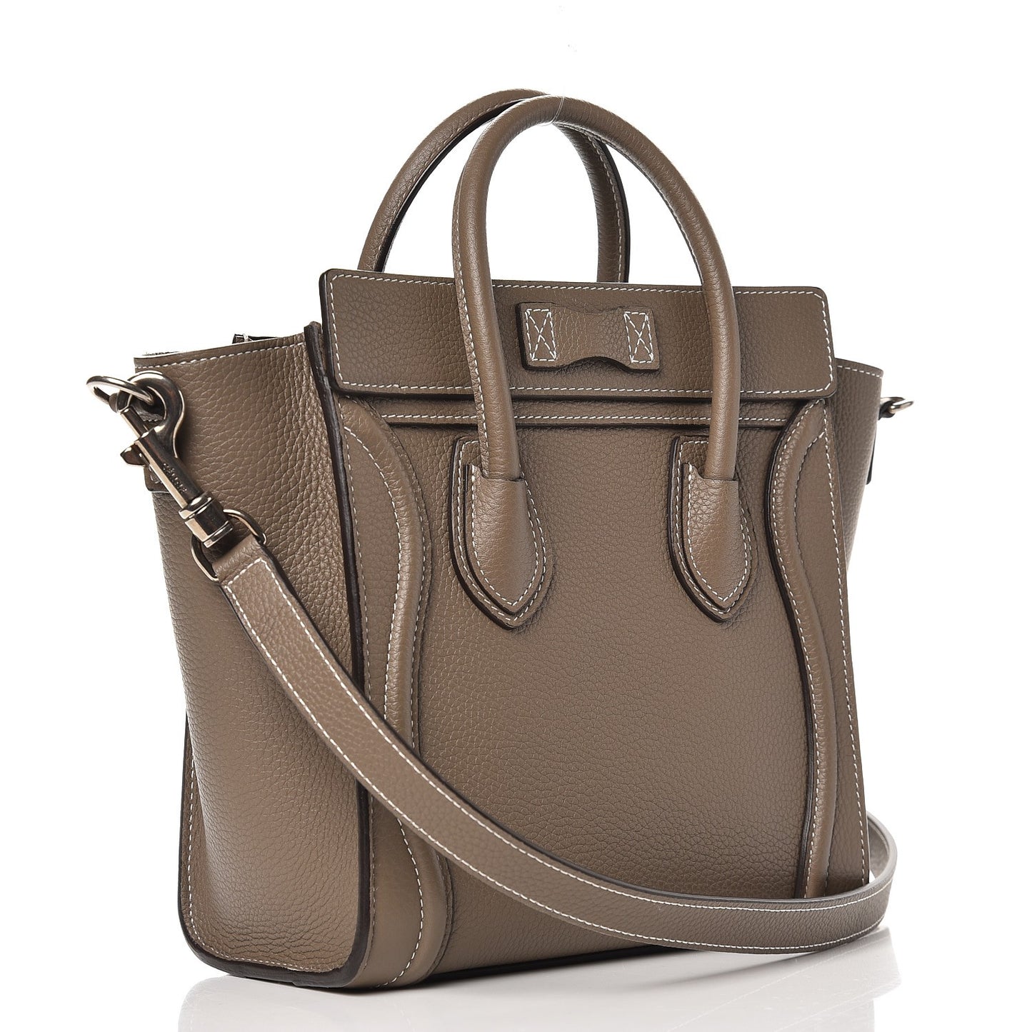 Drummed Calfskin Nano Luggage Souris