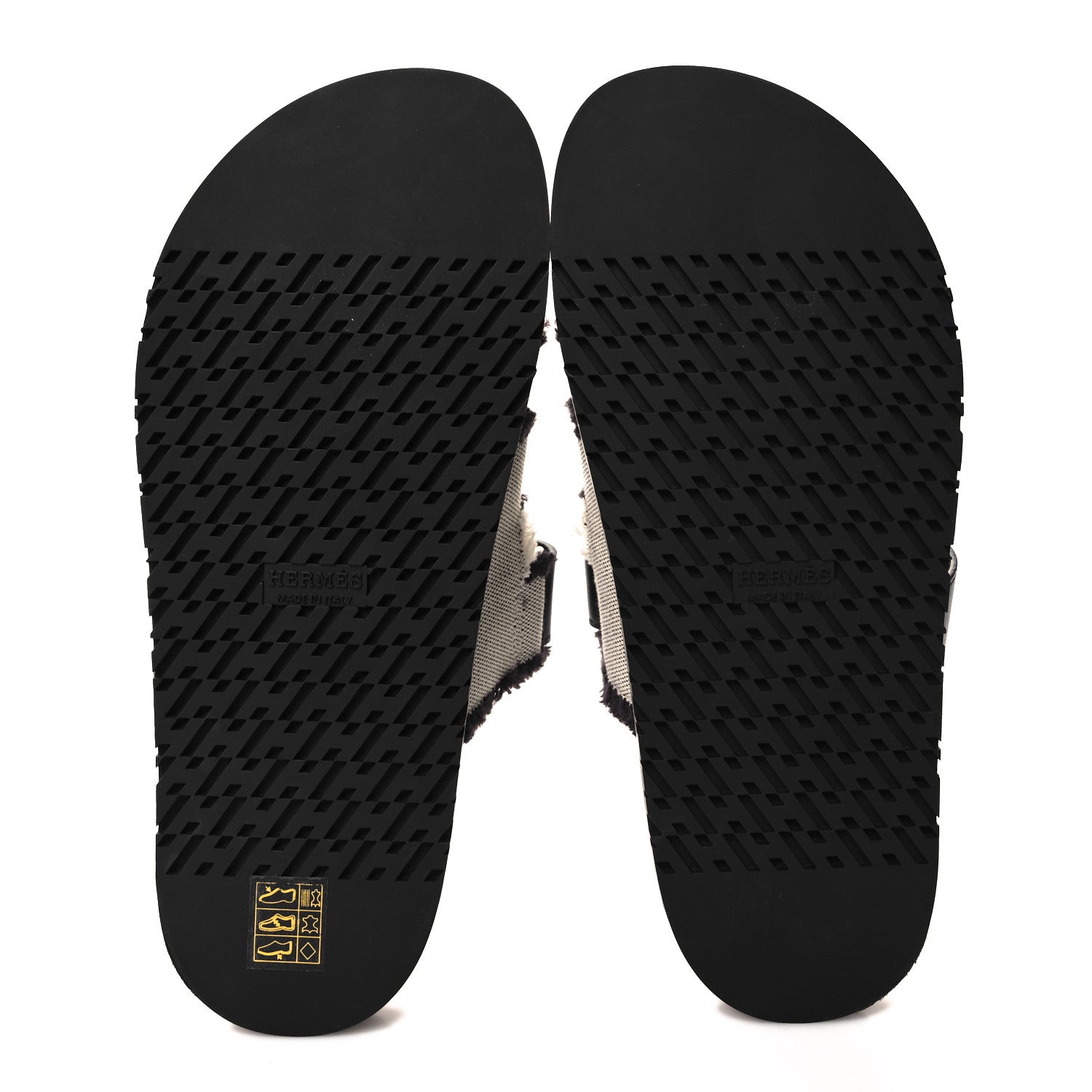 Hermes Techno Fringed H Canvas Caflskin Womens Chypre Sandals 38 Prunoir Black 5 of 9