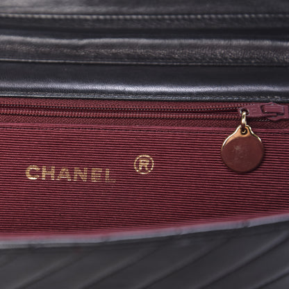 Chanel Lambskin Diagonal Quilted Small Single Flap Black 6 of 10