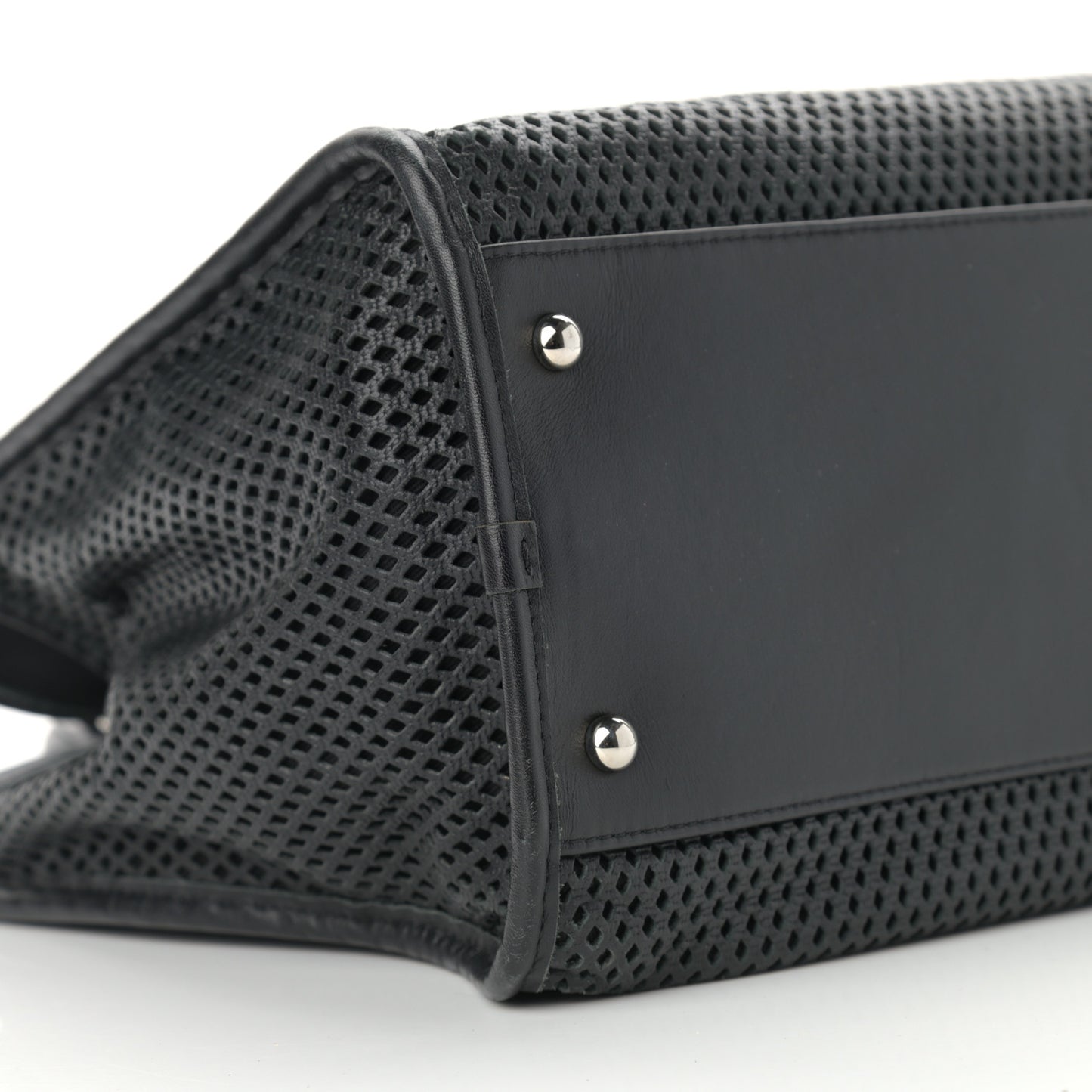 Calfskin Perforated Up In The Air Tote Black