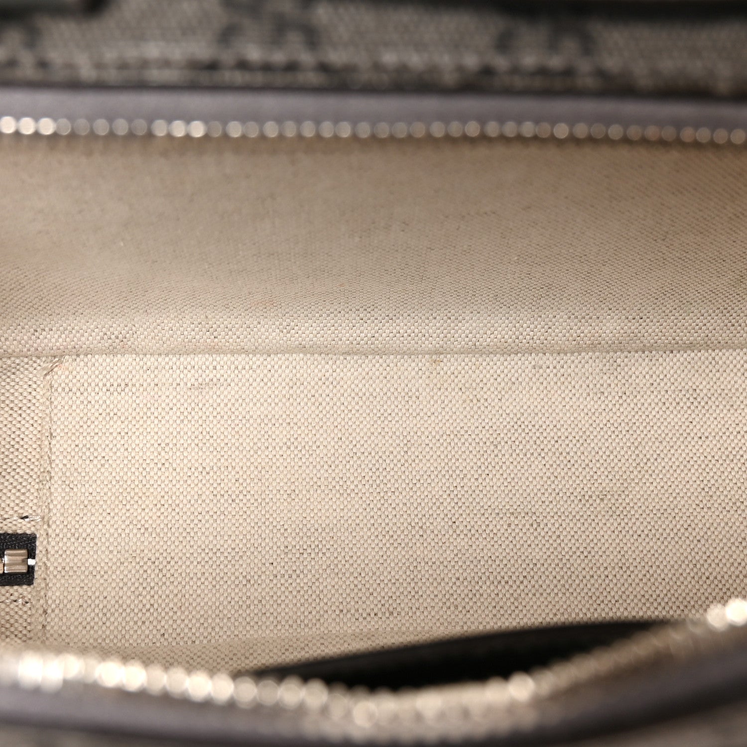 Gucci GG Supreme Monogram Textured Dollar Calfskin Small Ophidia Top Handle Shoulder Bag  Grey Black Graphite Grey 5 of 11