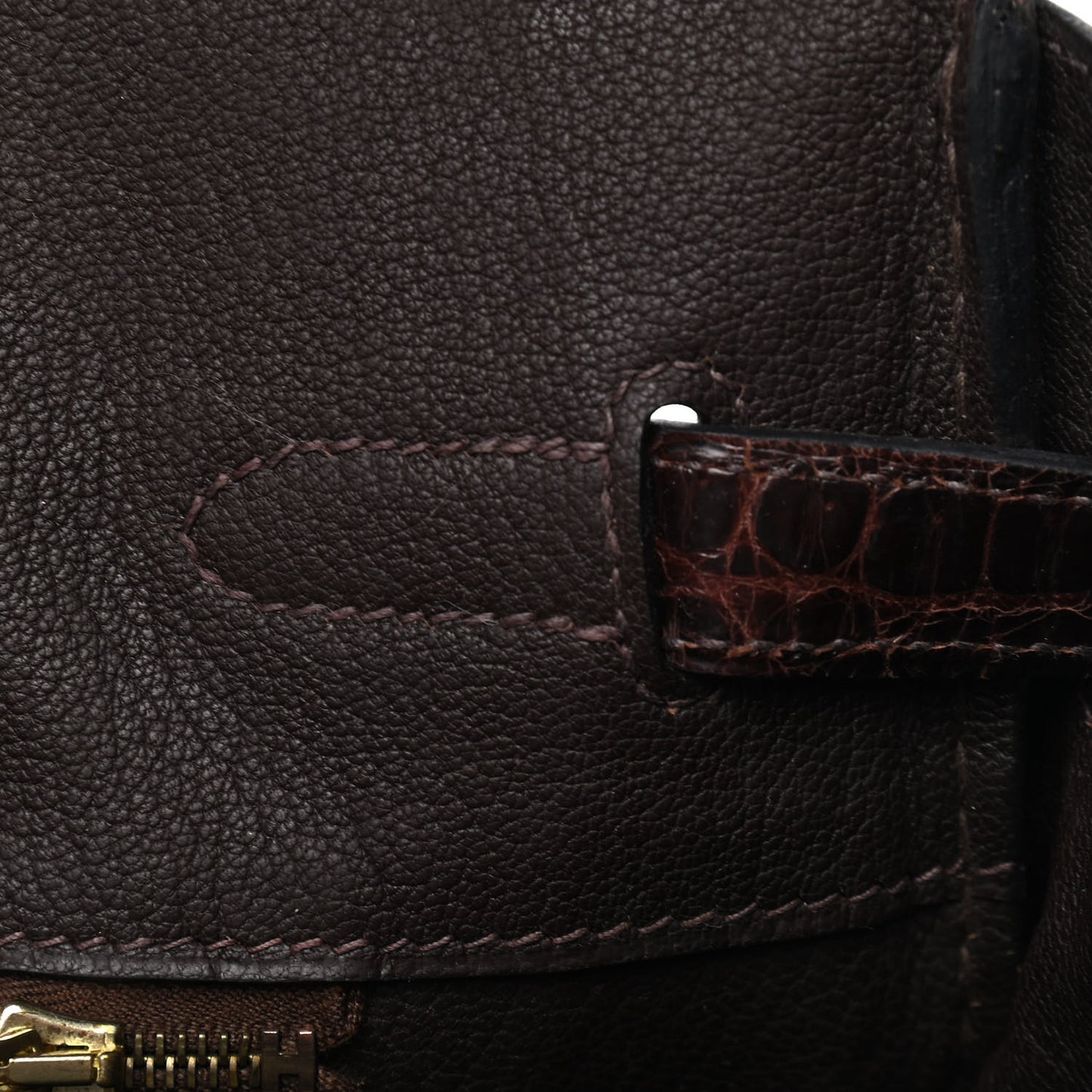 Shiny Porosus Crocodile Birkin 35 Cocoan