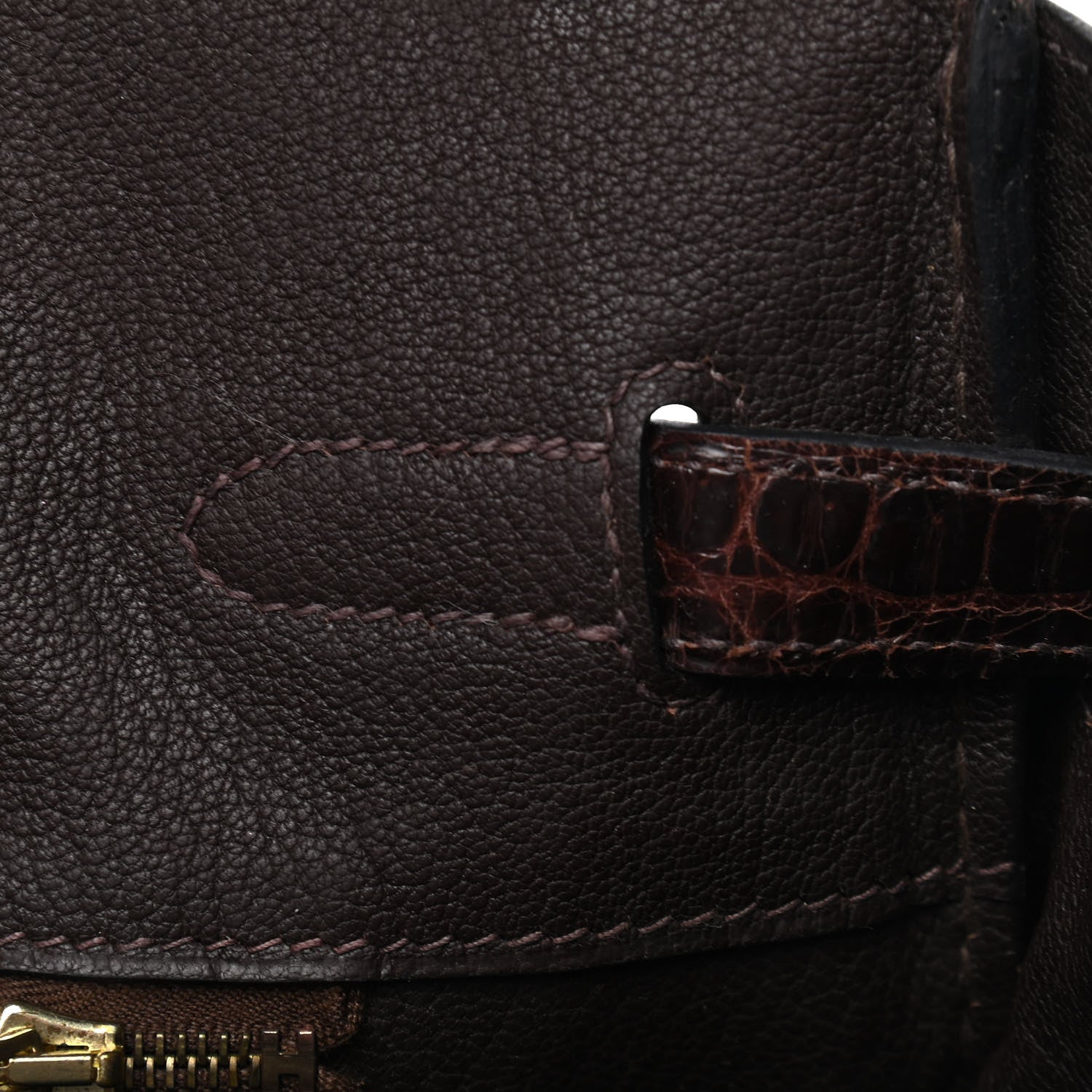 Hermes Shiny Porosus Crocodile Birkin 35 Cocoan 21 of 31