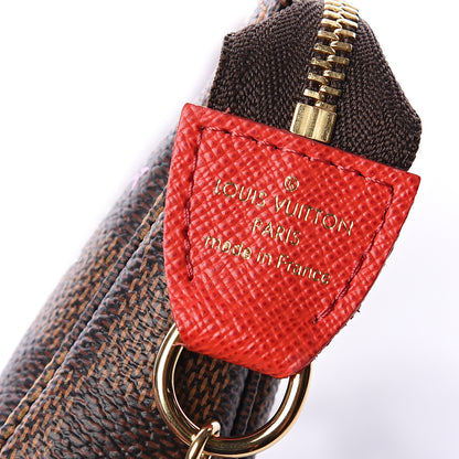 Louis Vuitton Damier Ebene 2019 Christmas Animation Mini Pochette Accessories Red 6 of 6