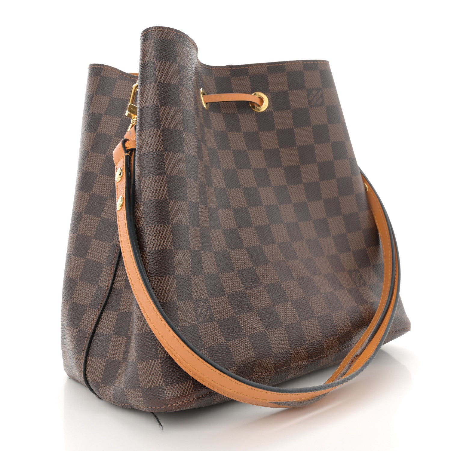 Louis Vuitton Damier Ebene Neonoe MM Safran 3 of 16