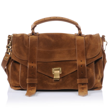 Proenza Schouler Suede PS1 Medium Satchel Tobacco 1 of 25