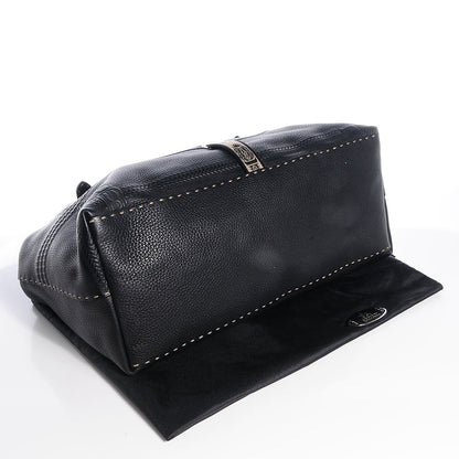 Fendi Calfskin Romano Selleria Villa Borghese Tote Black 4 of 11