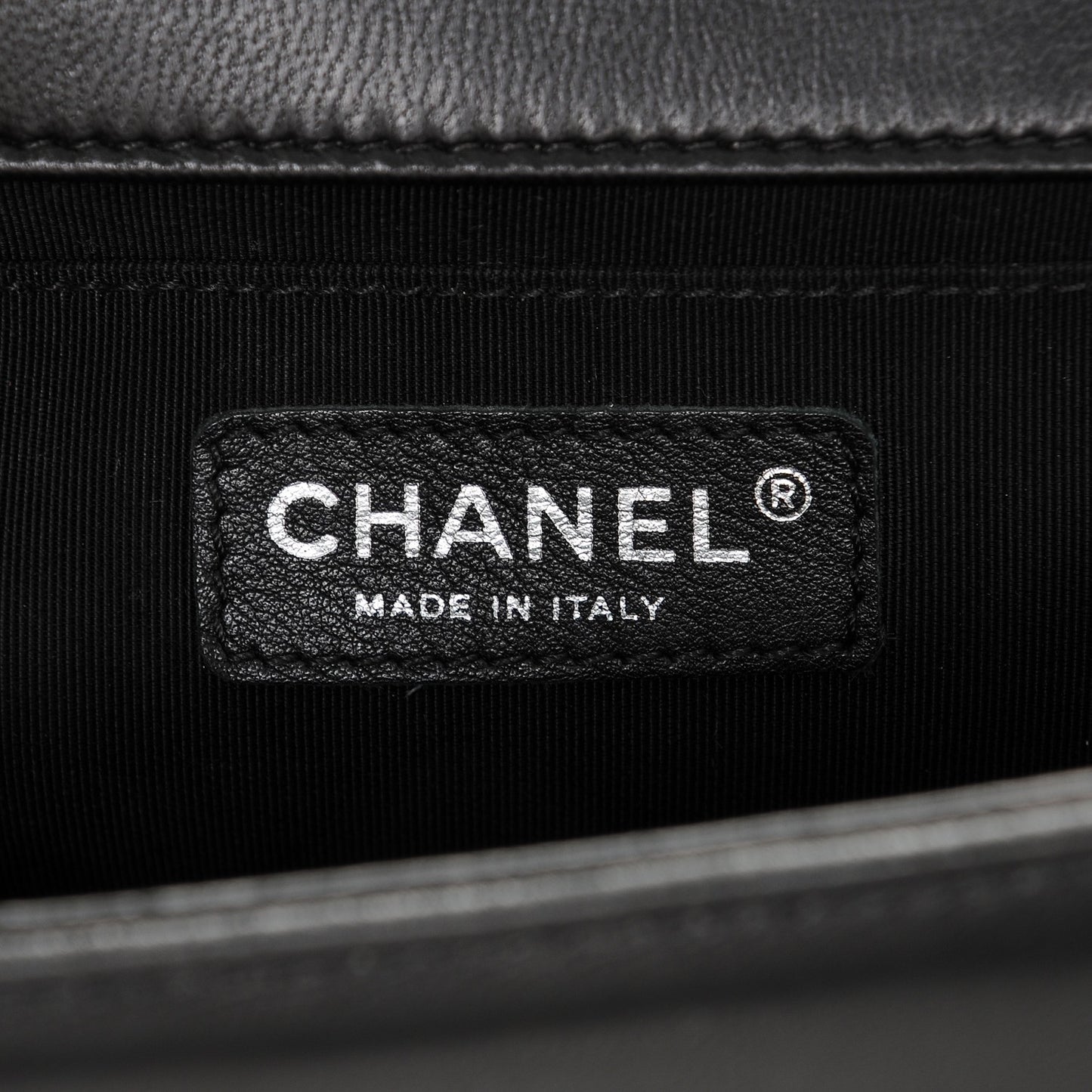Lambskin Quilted Medium Boy Flap Black