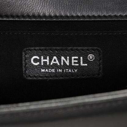 Chanel Lambskin Quilted Medium Boy Flap Black 6 of 7